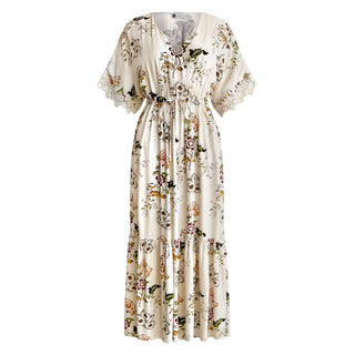 Vintage "Garden Party" Floral Maxi Dress