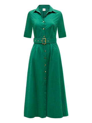 The "Kate" Shirt Dress Green