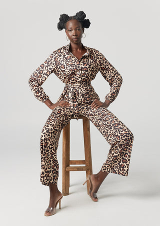 Why Mary Leopard Jumpsuit