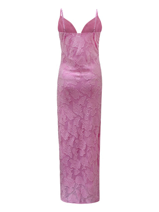 Pink Bias Maxi Resort Wear Dress - Selene