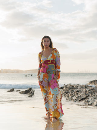 Branded Print Culotte Pants