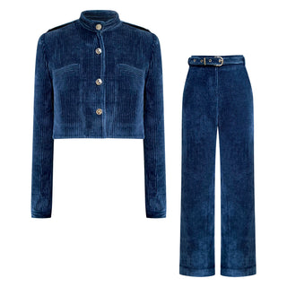 “Lucia” Corduroy Cropped Jacket