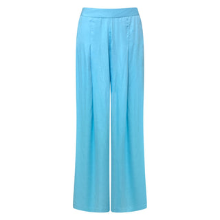 Aqua Blue Low Rise Culotte Pants - Desire