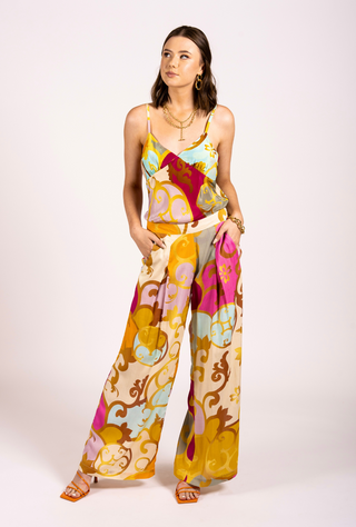 Branded Print Culotte Pants