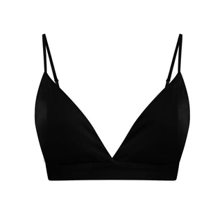 “Bella” Black Satin Bralette