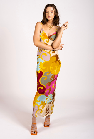 Why Mary "Glamour" Bias Silky Maxi Dress