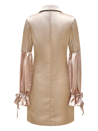 Why Mary "Coco Crush" Champagne Nude Coat Dress