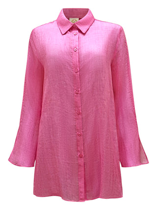"Rosa" Pink Linen Shirt