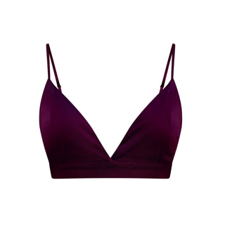 Bella Burgundy Satin Bralette