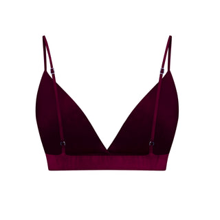 Bella Burgundy Satin Bralette