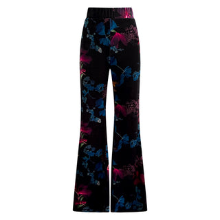 “Florencia” High Waisted Floral Print Flared Pants