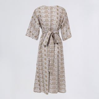 Embroidered Mid Length Japanese Yuki Dress
