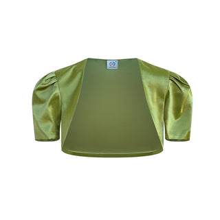 Victoria Chartreuse Satin Bolero Jacket
