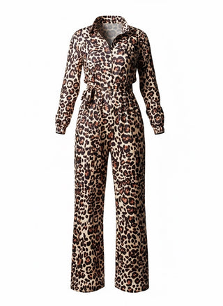 Why Mary "Ready Set Go" Jumpsuit Leopard Print