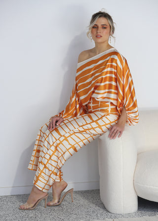 "Tangerine Dream" Pants & Raglan Top Set