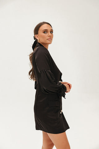 Why Mary "Coco Crush" Black Coat Dress