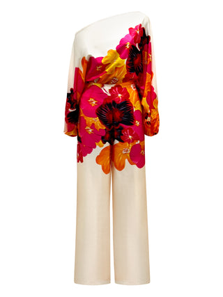 "Poppy" Floral Pants & Raglan Blouse Set