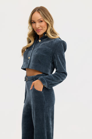 “Lucia” Corduroy Cropped Jacket