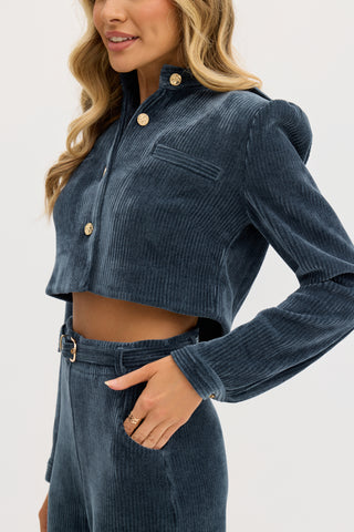 “Lucia” Corduroy Cropped Jacket