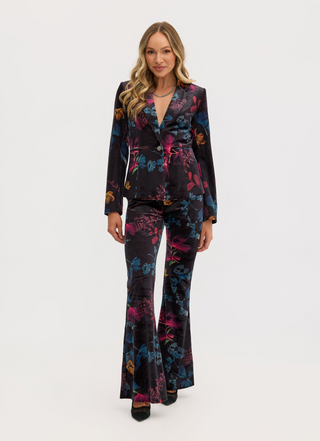 “Florencia” High Waisted Floral Print Flared Pants