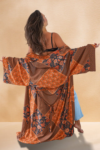 The Gisele Maxi Kimono in Cinnamon