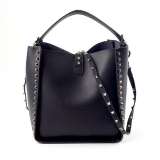 Inka Studded Bag - Gunmetal Black Inka Bucket Bag