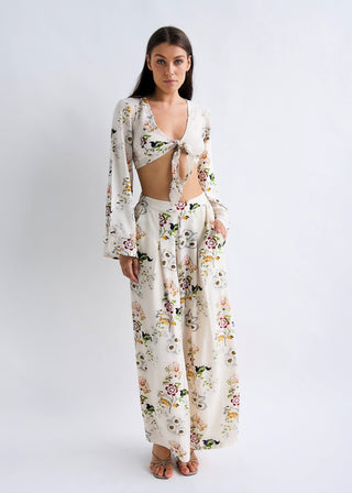 Why Mary floral print culottes