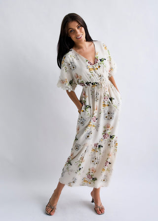 Why Mary "Garden Party" Vintage Floral Maxi Dress
