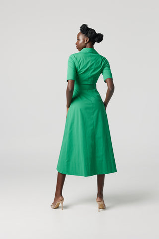 The "Kate" Shirt Dress Green