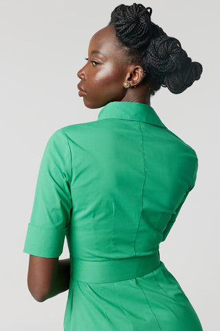 The "Kate" Shirt Dress Green