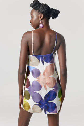Sixties Print Shift Mini Dress - Yve