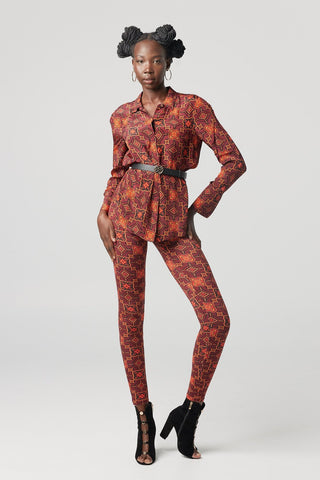 Why Mary "Casablanca" Mosaic Printed Leggings