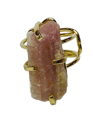 Pink Tormaline Crystal Ring